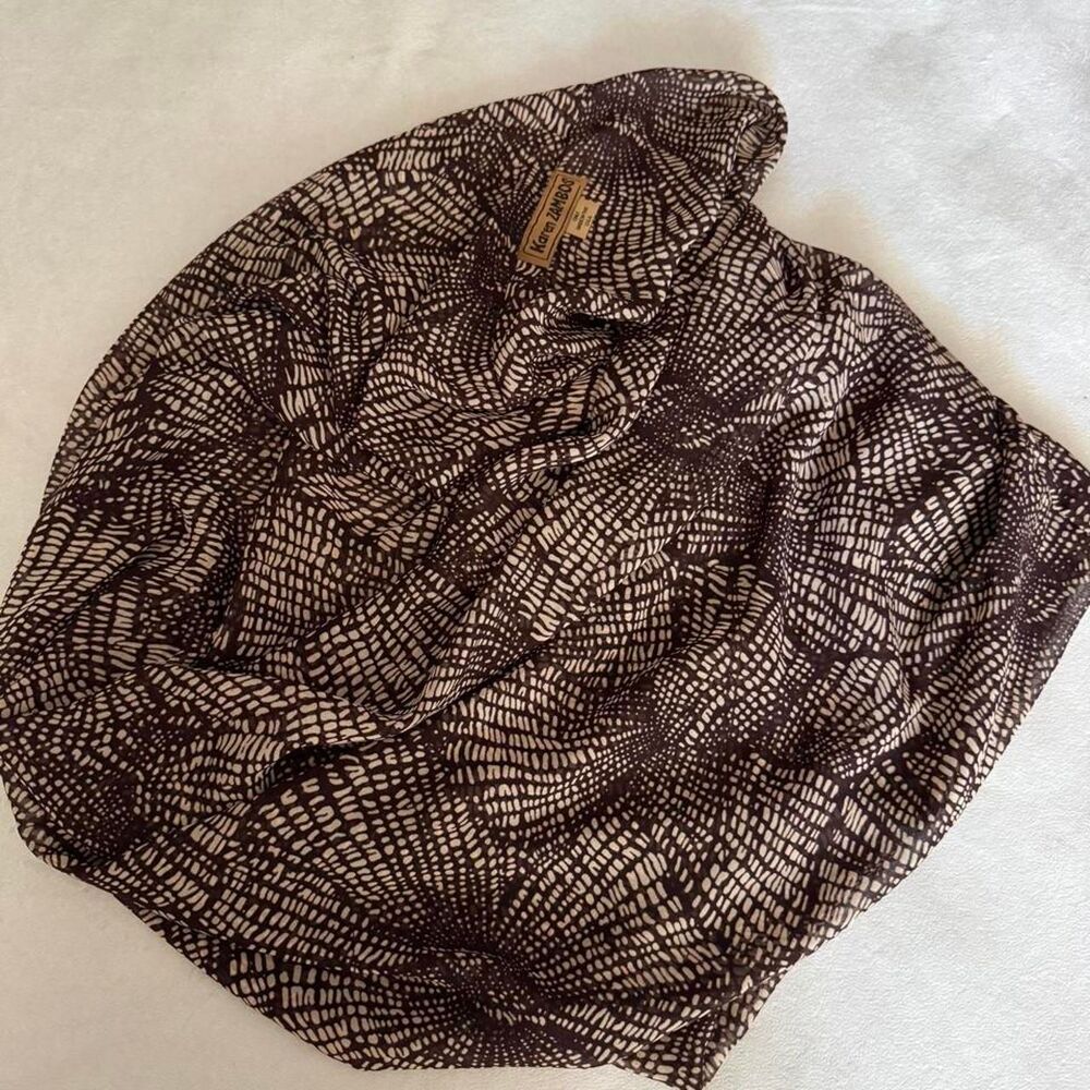 Karen Zambos Women's Brown Scarf-wrap